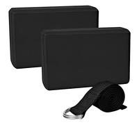 Chstarina Blocco e cinghia per yoga, blocco in schiuma EVA ad alta densità per pilates ed esercizi