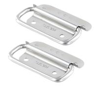 Chstarina Maniglie Pieghevoli 2 Pezzi in Acciaio Inossidabile - Maniglia Scatola Hardware Argento per Cassetta Degli Attrezzi e Cassette Portaoggetti