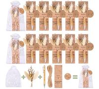 Chsukozic Set di 10 bomboniere personalizzate - Piccoli bomboniere con penna a sfera e incisione "Schön, dass du da bist" - Set completo per matrimonio, comunione, battesimo e compleanno