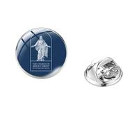 CHSXY Società di Soccorso Lds Mormons Gesù Cristo Spille in acciaio inox Pin Art Photo Cupola in vetro spilla per amici regalo gioielli, Vetro