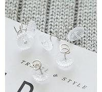 CHSYOO 100 x Spilli per tappezzeria, Supporto per Vite Trasparente per Gonna da Letto con Scatola di plastica, per gonne da Letto, copriletto, sedie per divani