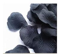 CHSYOO 1000 x Coriandoli Fiori Artificiali Rose Petali, Decorazioni per Matrimonio Compleanno Bridal Shower Proposta Matrimonio San Valentino, Nero