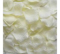 CHSYOO 1000 x Rose Artificiali Petali Fiori coriandoli, Decorazioni per Matrimonio Compleanno Addio Nubilato San Valentino proposta Matrimonio, Latte Bianco