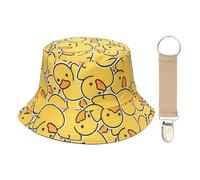 CHSZSH 1 Cappello da Pesca da Donna, 1 Clip per Cappello, Divertente Cappello da Pescatore, Cappello da Pescatore Giallo, Cappello da Sole Pieghevole