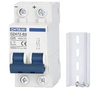 Chtaixi - Interruttore in miniatura DC a 2 poli, 1000 V, 25 Amp isolatore per sistema PV solare, triplo magnetico termico, montaggio su guida DIN, interruttore di separazione DC C25