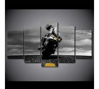 CHTEMKSJ Tela Wall Art Immagine 5 Pezzi Modern Decorazione da Parete per Soggiorno Moto sulla strada in bianco e nero Parete Arte 5 Pannelli Quadro su Tela Pittura Decorativa - Non Incorniciato