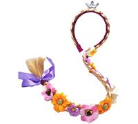 CHTENG Rapunzel - Parrucca per bambini con capelli aggrovigliati (fiore)