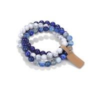 CHTKAGV Set di braccialetti con perline in pietra naturale da 3 pezzi 8MM Bracciale catena in preziosa occhio tigre Uomo Donna(B)