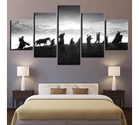 CHUADIAD HD Home Decor Stampato Quadri modulari 5 Pannello Il Signore degli Anelli Personaggio Tableau Immagini Wall Art Canvas Poster Moderni-Senza Cornice