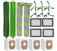 Chuancheng 18 pezzi 705 Combo Accessori per iRobot Roomba Max 705 Combo/706 Combo Robot Aspirapolvere, 2 Spazzola Principale 2 Roller Mop 4 Filtri 6 Spazzole Laterali 4 Sacchetti di Polvere