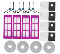 Chuancheng Confezione da 18 Pezzi di Ricambio per aspirapolvere Eureka J15 PRO Ultra, Il Kit di Accessori Include 4 filtri HEPA, 6 spazzole Laterali, 4 Panni per mocio, 4 Sacchetti per la Polvere