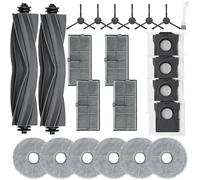 Chuancheng Confezione da 23 accessori per Dreame L40s Ultra AE/ L40s Ultra CE/ L10s Ultra Gen 2/X30 Ultra/ L10s Pro Ultra Heat, 2 spazzole a rullo, 6 spazzole laterali, 4 filtri, 4 sacchetti DUst, 6