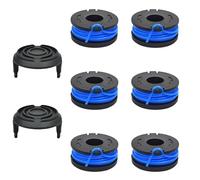 Chuancheng Confezione da 6 bobine per tagliabordi Ryobi per One+ AC14RL3A, 18 V, 24 V, 40 V, tagliabordi senza fili, Olt1832 Rac124, 6 bobine con 2 tappi
