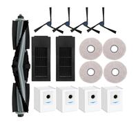 Chuancheng Kit di accessori di ricambio per aspirapolvere robot Ecovacs Deebot X2/X2 Omni/X2 Pro/DEX86, 1 spazzola a rullo, 4 spazzole laterali, 2 filtri, 4 sacchetti per la polvere, 4 panni per mocio