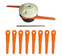 Chuancheng PolyCut 4006-710-2137 Testa decespugliatore 6-2 con 8 lame e asta di montaggio, per decespugliatore Stihl FS38 FS40 FS45 FS50 FSA60 FSA86, sistema di taglio a doppia lama per potatura