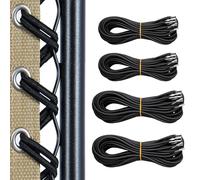 CHUANFU 4 Pezzi Corda Elastica per Sdraio, Corde Elastiche di Ricambio Universali, Ricambio per Sedia a Gravità Zero, per Sdraio da Giardino Pieghevole (Nero)