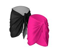 Chuangdi - Pareo copricostume in chiffon da donna, 2 pezzi - multicolore -