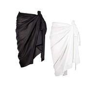 Chuangdi - Pareo copricostume in chiffon da donna, 2 pezzi - multicolore - Lungo