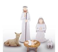 CHUANGLI Set di presepi per Natale per interni, set presepe in resina con figure, statuetta tradizionale presepe presepe statuetta set di Natale Gesù nascita set per decorazioni