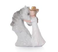 CHUANGLI Statuetta di cavallo, regalo per donne e ragazze, statuetta scolpita dipinta a mano per mamma, Natale, festa della mamma, compleanno