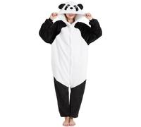chuangminghangqi Pigiama intero da donna a maniche lunghe per l'inverno, tuta da animale per adulti, costume da jumpsuit, pigiama in pile e onesie, con cappuccio, invernale, M