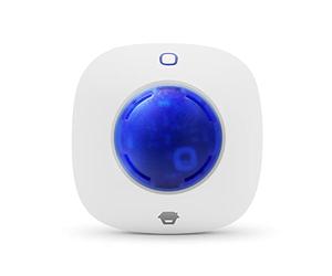 Chuango WS-105 Sirena interna wireless - Allarme antifurto con luce stroboscopica blu lampeggiante - Sistema di sicurezza delle prestazioni per la casa - Volume 90 dB - Compatibile con accessori