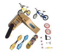 CHUANGOU 17 PCS Set Di Giocattoli Per Dita Mini, Skateboard Per Dita Da Bicicletta Con Dita, Con Mini Giocattolo Per Dita, Modello Di Bicicletta