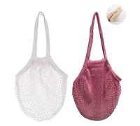 CHUANGOU 2 Pezzi Borsa a Rete，Sacchetti Riutilizzabili per Frutta，per la Spesa o la Conservazione Di Frutta e Verdura.