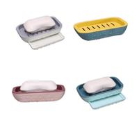 CHUANGOU 4 Pezzi Portasapone Doccia da Parete，Porta Sapone Adesivo，per Spugne Bagno Doccia Cucina.