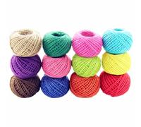 CHUANGOU Regalo Corda Spago Spago da Giardino Filo per Decorazione Colore 2mm25m 12pcs