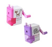 CHUANGOU Temperamatite 2 Pezzi temperamatite Manuale ， temperamatite temperamatite ， per Bambini, Insegnanti, artisti e casa. Viola e Rosso