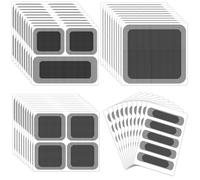 chuanhylis 130 Pezzi Nastro Ripara Zanzariere, Ripara Zanzariere Adesivo Invisibile, 4 Dimensioni kit riparazione zanzariere per Riparare Porte, Finestre, Tende