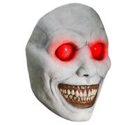 Chuankefanxing Maschera spaventosa di Halloween, maschere di Halloween, maschera dell'orrore dei demoni sorridenti con occhi a LED, maschere inquietante per spaventosa di Cospla