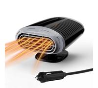 Chuankefanxing Riscaldamento per Auto 150W, Portatile Ventola di Riscaldamento 12V, 2 in 1 Riscaldamento/Raffreddamento Rapido Portatile con Base Girevole 360° per Auto,Bus,Taxi,SUV