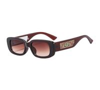 CHUANTEN New 2025 Occhiali da sole donna Sunglasses With Wide Leg Patchwork Pattern Eyeglass Frame Retro Decoration Glasses, 5, taglia unica