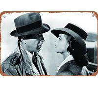 CHUANYE Casablanca With Ingrid Bergman e Humphrey Bogart 1943 Oscar Outstanding Motion Picture Poster Metallo Targa Retro Vintage 20 x 30 cm Decorazione da parete