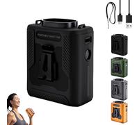 Chubby Cable Fan, 2025 New Chubby Cool Belt Fan, Chubbycool 6000mah Portable Fans Belt - Rechargeable Wearable Cooler with Flashlight, for Outdoor Work, Hiking & Travel (Black)