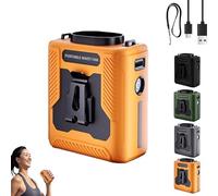 Chubby Cable Fan, 2025 New Chubby Cool Belt Fan, Chubbycool 6000mah Portable Fans Belt - Rechargeable Wearable Cooler with Flashlight, for Outdoor Work, Hiking & Travel (Orange)