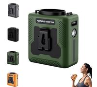 Chubby Cable Fan, 2025 New Chubby Cool Belt Fans, Chubbycool 6000mah Portable, Portable Belt Rechargeable with Flashlight, for Outdoor Work, Hiking, Camping & Travel (Green)