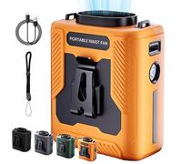 Chubby Cable Fan, 2025 New Chubbycool 6000mah Portable Fan Belt - Rechargeable Wearable Cooler with Flashlight, for Jobsite, Outdoors & Travel (orange)