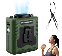 Chubby Cable Fan, Chubbycool 6000mah Portable Fan Belt, Rechargeable Wearable Cooler with Flashlight, 5 Speeds, for Outdoor Work, Hiking & Travel (Green,1PC)