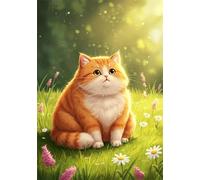 Chubby Cat 150 Piece Jigsaw Puzzles for Adults, Colourful, Challenging & Brainteasing Adult puzzles 150 Pieces Sunshine, Fun jigsaws for The Whole Family 14x10 inch