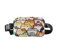 Chubby Cats Gathering Trendy Crossbody Bag Marsupio per donne e uomini impermeabile marsupio da corsa con cinghia regolabile per ciclismo escursionismo