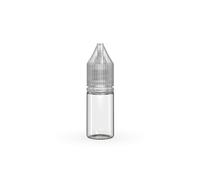 Chubby Gorilla V3 da 10 ml Bottiglie di unicorno in plastica PET - Bottiglie vuote con contagocce - 20x 10ml (bottiglia trasparente con tappo trasparente)