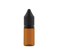Chubby Gorilla V3 - Flaconi contagocce vuoti in plastica PET per liquidi, oli,..., 20 x 10 ml, Bottiglia Ambra Con Tappo Nero