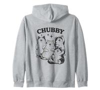 Chubby Happy Cats, Simpatica Decorazione a Forma di Gattino, Stile retrò Felpa con Cappuccio