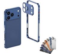 Chubbycase Ultra-Thin Metal Frame Heat Dissipation Case with Lens Protector for iPhone 17 Pro Max, Heat-Dissipation Grid, and Feather-Light Feel(Blue,For 17 Air)
