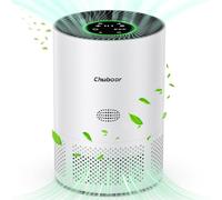Chuboor Purificatore d'aria anallergico, filtro dell'aria HEPA contro muffa, polvere e peli di animali 185 m³/h CADR per camera da letto fino a 40 m², indicatore di qualità dell'aria, modalità auto