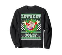 Chuck E. Cheese Christmas Let's Go Jolly Ugly Sweater Felpa