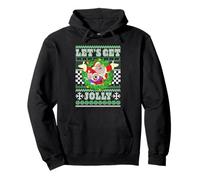 Chuck E. Cheese Christmas Let's Go Jolly Ugly Sweater Felpa con Cappuccio